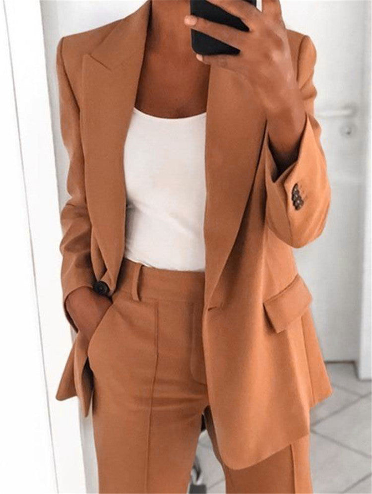 Tailleur Femme Casual – Blazer & Pantalon Slim