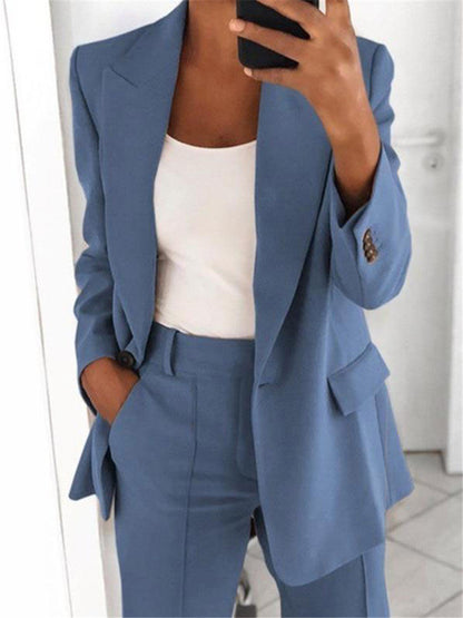 Tailleur Femme Casual – Blazer & Pantalon Slim