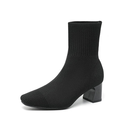Bottines Chaussette Talon Épais
