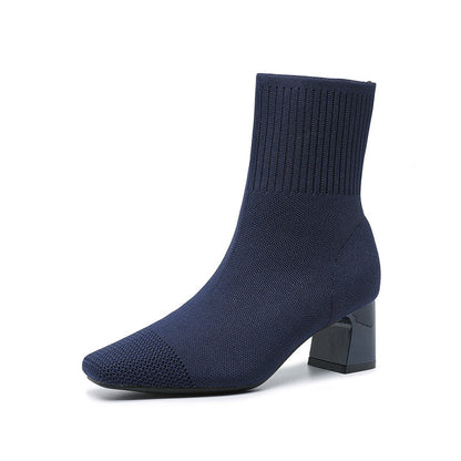 Bottines Chaussette Talon Épais