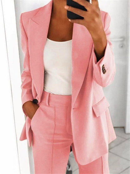 Tailleur Femme Casual – Blazer & Pantalon Slim