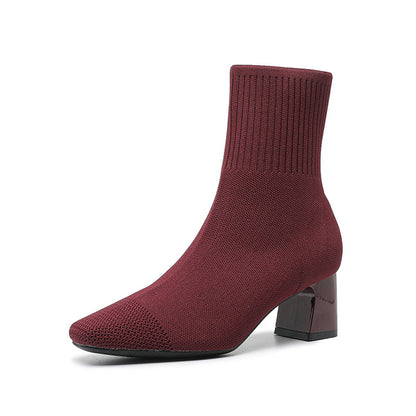Bottines Chaussette Talon Épais